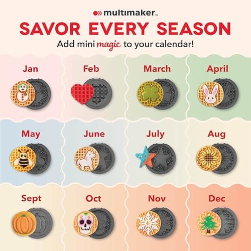 Dash MultiMaker® Mini Maker System with Removable Plates and Storage Case - Three-in-One Mini Griddle and Waffle Maker for Tiny Meals and Big Smiles - Aqua, 5 Plates 7