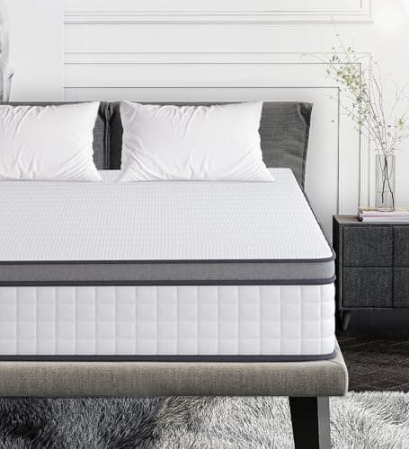 elitspace Full Size Mattress, 10 Inch Full Mattress, Hybrid Full Bedspread in a Box with Memory Foam & Individual Pocket Spring, Breathable Supportive & Pressure Relief, CertiPUR-US Certified 6