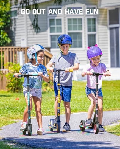 FanttikRide C9 Apex Kids Electric Scooter, Bluetooth Music Speaker, Colorful Light for Kids 8-12, 3.9-5.2 ft, 132 lbs, 5 Miles Range, Up to 40 min Ride Time, 5/8/10 MPH, 3 Adjustable Heights, Pink 9