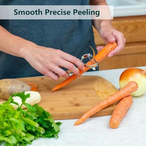 Vegetable Peeler Stainless Steel for Kitchen - Y Peeler Safe to Use, Veggie Potato Fruit Carrot Cucumber Peeler, Easy to Peel and Clean 5