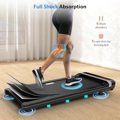 CIIHI Treadmill with Incline - Adjustable 4% Incline Walking Pad with 350lb Capacity - Ultra Quiet Portable Under Desk Treadmill for Jogging 7
