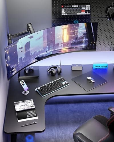 ARES WING Monitor Wall Mount for 24-57 Inch Ultrawide Gaming Screens, Premium Heavy Duty Monitor Arm Holds 60 lbs, Full Motion Gas Spring, Bearing Head for Easy Adjustment, 75/100 VESA Mount, Black 8