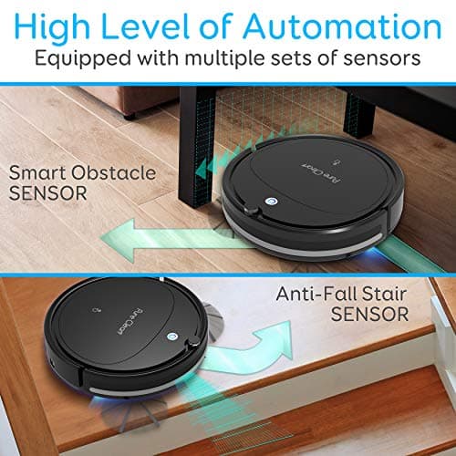 Robot Vacuum Cleaner - Self Charging Robo Vacuum Cleaner - 1200pa Suction, Self Path Navigation, 70 Min Run Time - Carpet Hardwood Linoleum Tile - SereneLife PUCRCX70 7