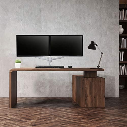 Ergotron – LX Dual Monitor Arm, VESA Desk Mount – for 2 Monitors Up to 27 Inches, 7 to 20 lbs Each – White 5