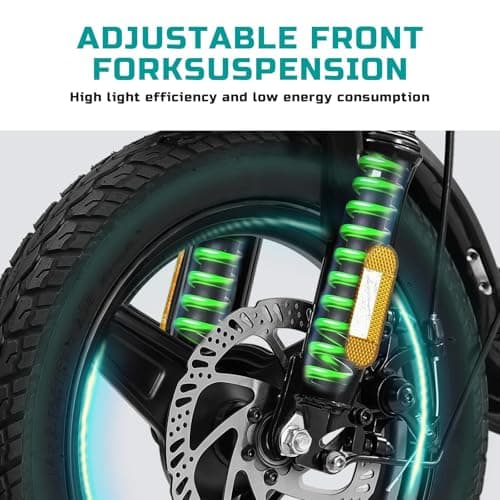 Electric Bike for Adults Teens, Folding Ebike,Commuter City Foldable E Bike with 560W Motor and 48V 10Ah Battery, 21.6MPH Speed Pedals Assist, Dual Disc Brakes,14" Compact Electric Bicycle with Basket 6