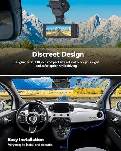 REDTIGER Dashcams 4K Car Camera Front UHD 2160P with Wi-Fi GPS 3.16" LCD Screen Dash Camera for Cars with Night Vision,170° Wide Angle Dashboard Cam Recorder G-Sensor Parking Monitor 6