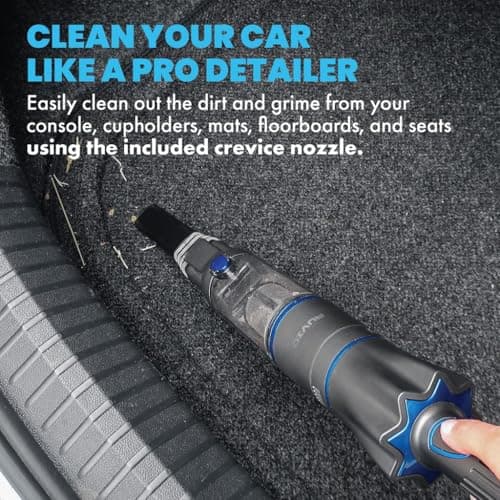 Ruvio Handheld Vacuum Cordless for Home and Car, Lightweight Portable Hand Held Vacuums Cordless Works on Pet Hair, Floor, Hard Wood, 2X HEPA Filtration, Crevice Nozzle Included 6