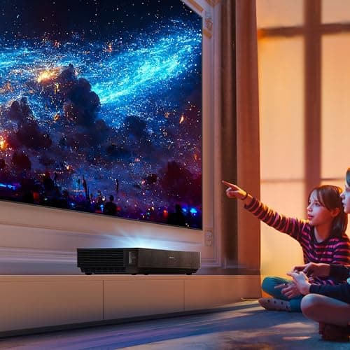 Hisense 100L5H Laser TV Ultra Short Throw Projector with 100" ALR High Gain Screen, 4K UHD, 2700 ANSI Lumens, Dolby Vision & Atmos, HDR10, Google TV, Netflix 18