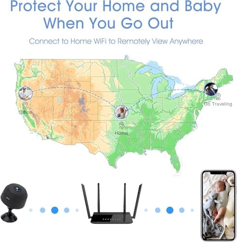 ELEFOCUS Hidden Camera,Nanny Cam Hidden Camera,Small Cameras Hidden Wireless,Secret Cameras for Spying,App Control with Motion Detection and Night Vision 5