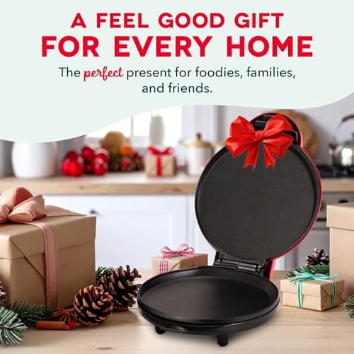 Dash Round Express Electric - Pancake Maker & Eggs Griddle System - Healthy Breakfast Maker - Quick Heat-Up & Easy Cleanup - nonstick surface - Red 8