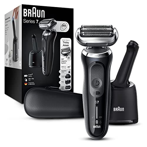 Braun Series 7 7085cc Flex Rechargeable Wet & Dry Men's Electric Shaver with Clean & Charge Station, Stubble & Beard Trimmer