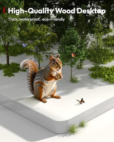 SANODESK Electric Standing Desk 79 x 32 Inches Height Adjustable Stand Up w/6-Button Controller Ergonomic Computer Desk with Splice Board for Home Office, White Frame + White Tabletop 9