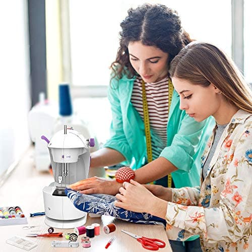 KPCB Tech Sewing Machine for Beginners [Full Set] with Finger Guard and Fabric Bundles - Mini Sewing Machine with Sewing Kits, Foot Pedal, US Adapter and Extension Table 7