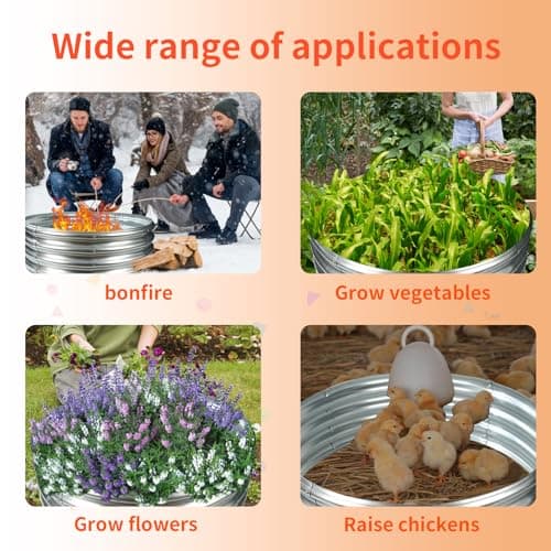 YSEJOMP 36 Inch Round Galvanized Fire Pit Ring/Fire Ring - Foldable and Perfect for Outdoor Gatherings and Campfires in The Yard/Garden/Park/Beach (3 FT Diameter, Silver) 6