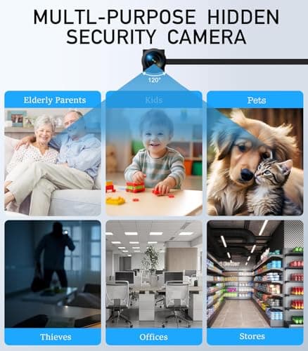 VIULISECTY 1080P Mini Hidden Camera, Spy Cam with Smart Motion Detection, Portable Nanny Cam for Home Security, Wireless Small DIY Module Camera, Motion Activated Recorder, Support 128GB SD 5