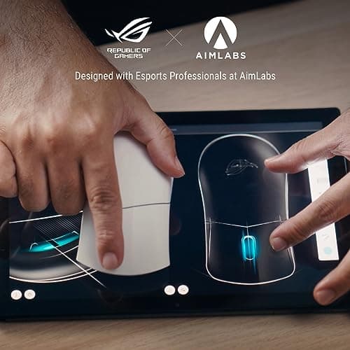 ASUS ROG Harpe Ace Aim Lab Wireless Esports Gaming Mouse – Aim Lab Settings Optimizer, Pro-Tested, Right-Handed, 54g Lightweight, Tri-Mode Connectivity, 36K DPI, 90Hr Battery, PC/Mac Support - Black 6