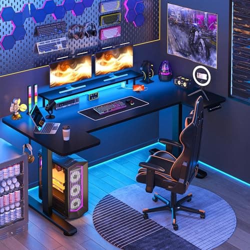 EnHomee 71 Inch Standing Desk Adjustable Electric with Monitor Stand, Computer Desk with Power Strip, Memory Height Home Office Desk for Home and Study Room, Black 4