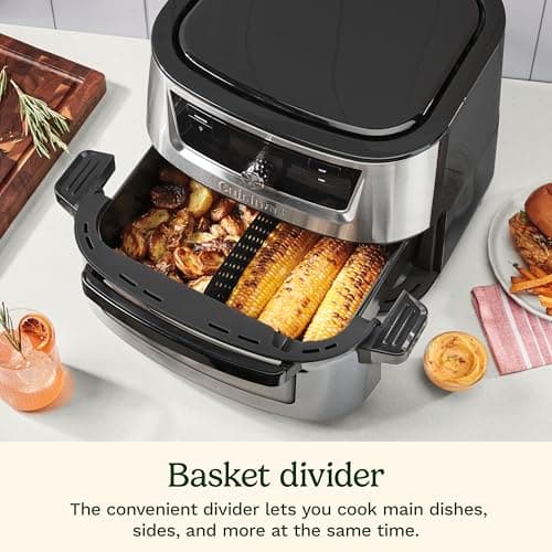 Cuisinart Air Fryer, 9-Quart Basket Stainless Steel Fryer Oven with 6 Presets to Roast, Bake, Broil, Air Fry, Dehydrate and Keep Warm, Dishwasher-Safe Parts, Quick & Easy Meals, AIRX-221, Black 6