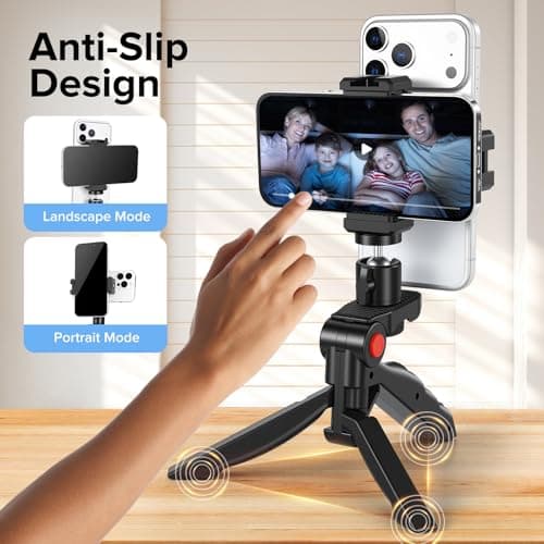 Heliora Teleprompter Kit for iPhone & Android (with Tripod), Double Phone Holder for Video Recording, Easy Storage and Transport for Vlogging, YouTube, Live Streaming, TikTok 5