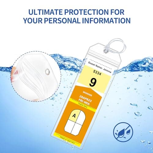 8 Pack Cruise Luggage Tag Holder, Cruise Essentials 2026 for NCL, Princess, Carnival, Royal Caribbean and Celebrity Cruise Luggage Tags for Travel Essentials by SEAVILIA 6