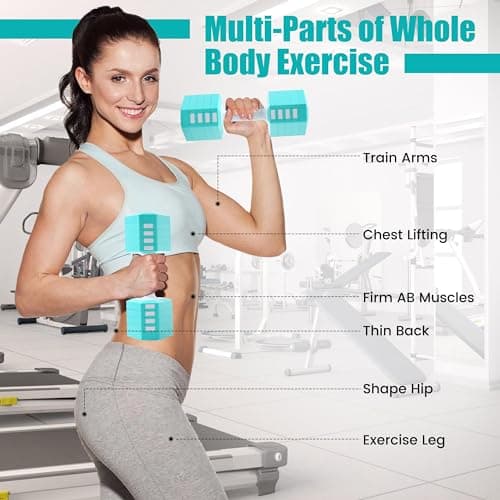 MUCNFTS Adjustable Dumbbell Set of 2, 5 in 1 Free Weights Dumbbells Set for Women/Men, Hand Weights for Women, Each Hand with 3.3 to 12.1lbs for Home Gym Exercise Training. 6