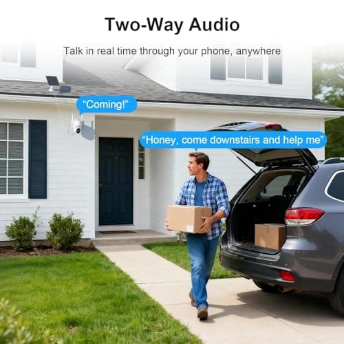 Solar Security Cameras Wireless Outdoor, WiFi Cameras for Home Security, 360° View Outdoor Camera Wireless, 2K Color Night Vision, AI Motion Detection, Instant Alert, 2-Way Audio, Cloud/SD Storage 7