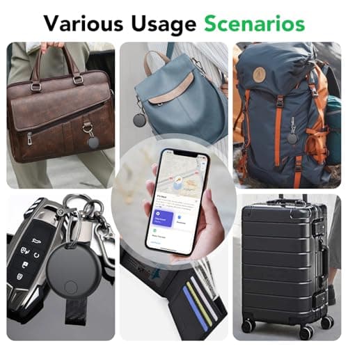 aowoka Air Tracker Tags-4 Pack: Smart Bluetooth Tracker, Item Finder Works with Apple Find My (iOS Only) App, Trakcer Tag Locator for Keys, Luggage, Satchel, weTag mini. (Not for Android Devices) 6