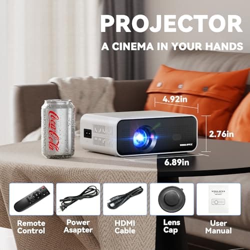 2024 Upgraded Smart Mini Projector with WiFi and Bluetooth – 4K HD Support, Auto Keystone, Electric Focus, Android 11 TV, Phone Control – Portable Home Theater for Indoor & Outdoor Movies 6