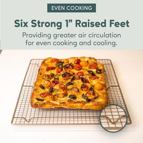 Ultra Cuisine Heavy Duty Cooling Rack for Cooking and Baking - Professional Grade Premium100% Stainless Steel Baking Rack & Wire Cooling Mesh for Roasting & Grilling - Dishwasher Safe - 11.5" x 16.5" 8