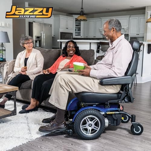 Pride Mobility Jazzy Elite HD Group 2 Heavy Duty Power Chair, Front Wheel Drive, Motorized Electric Wheelchair for Adults, 450 lbs. WC, Up to 4 MPH, 12.5 Miles Range Per Charge 6