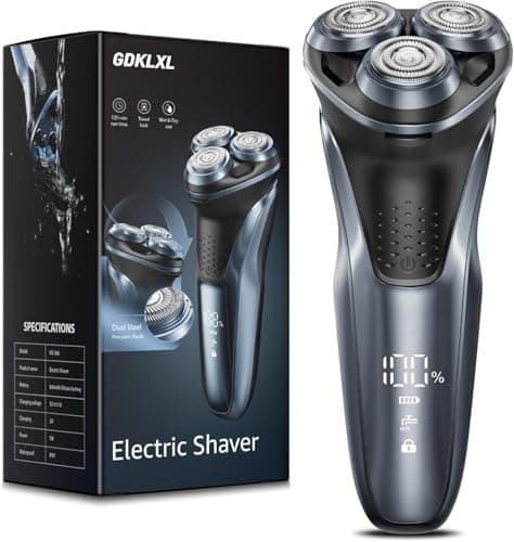Electric Razor for Men, Electric Shaver for Men Face, with Pop Up Trimmer Waterproof Wet Dry Rechargeable Shaver