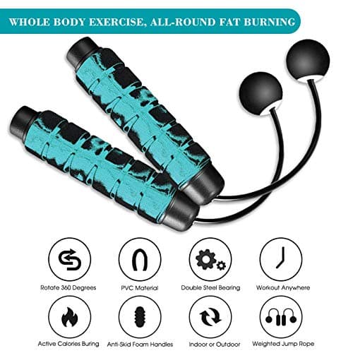 Redify Weighted Cordless Jump Rope for Fitness[Suitable for Different Ages and Levels] Ropeless Jump Rope for Crossfit Boxing MMA WOD Training, High Speed Rope Skipping for Narrow Space 5