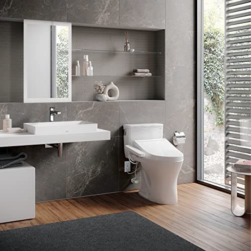 TOTO® WASHLET® C2 Electronic Bidet Toilet Seat with PREMIST and EWATER+ Wand Cleaning, Elongated, Cotton White - SW3074#01 21