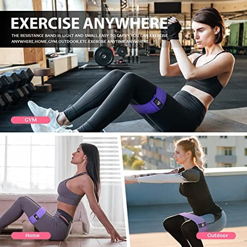 CFX Resistance Bands Set, Exercise Bands with Non-Slip Design for HIPS & Glutes, 3 Levels Workout Bands for Women and Men, Booty Bands for Home Fitness, Yoga, Pilates 9