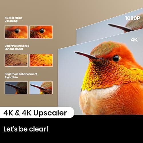 Hisense Laser Mini Projector C2, 65-300", Gimbal Design, 4K, Triple Color Laser, 110% BT.2020, 2000 ANSI Lumens, 1700:1 Native Contrast, Dolby Vision, HSR240, Sound by JBL 9