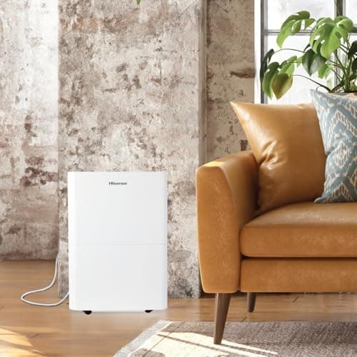 Hisense Energy Star 35-Pint Portable Dehumidifier with Auto-Shutoff & Timer, Air Humidity and Moisture Absorber for Basement, Garage, Bedroom, Bathroom, Closet, Crawlspace, Living Room, House in White 10