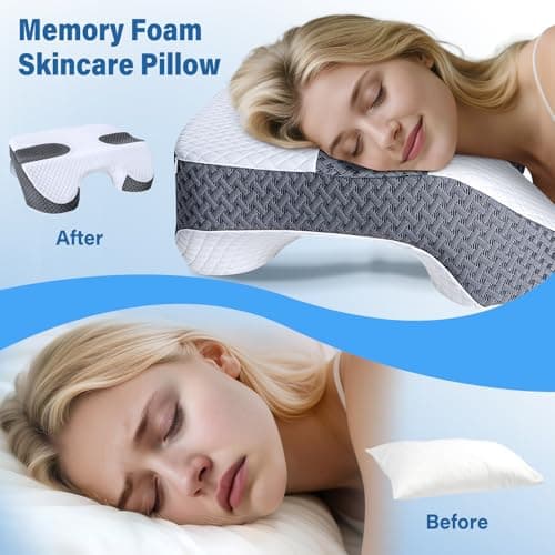 SAHEYER Side Sleeper Pillow with Arm Holes, 2 in 1 Shoulder Relief System for Rotator Cuff Pain, Memory Foam Pillow for Adults with 3 Arm Place Hole, Black 8