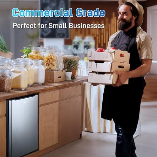 Anypro Compact Mini Upright Freezer 3 Cu.Ft with 3 Pull-down Drawer Doors and Adjustable Thermostat, Single Door Small Deep Standing Freezer Rapid Cooling for Home, Office, Dorm, Garage, Silver 7