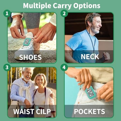 Pedometer Walking Simple 3D Step Counter with Clip and Lanyard-Teal 5