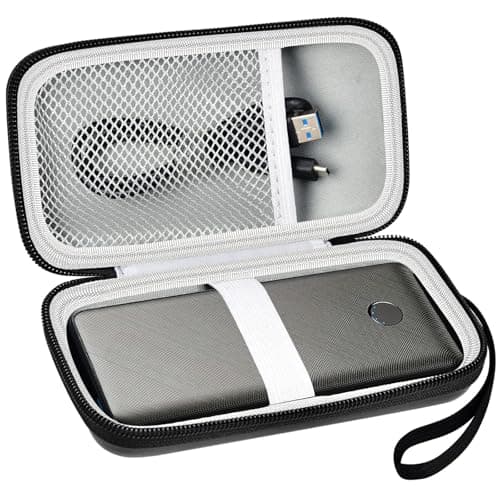 Case Compatible with Anker Portable Charger, 313 Power Bank (for PowerCore Slim 10K) / 523 Power Bank (Slim 10K PD) 10000mAh Battery Pack. 10K Battery Pack Storage Holder Bag (Box Only)- Black
