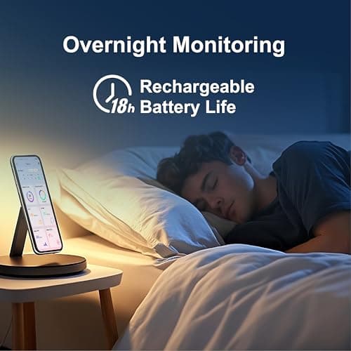 Pepultech Wrist Sleep Pulse Oximeter, Rechargeable Continuous SpO2 & Heart Rate Monitor with Buzzer Reminder, Bluetooth Blood Oxygen Saturation Tracker with Free APP Sleep Report- Non Medical Use 5