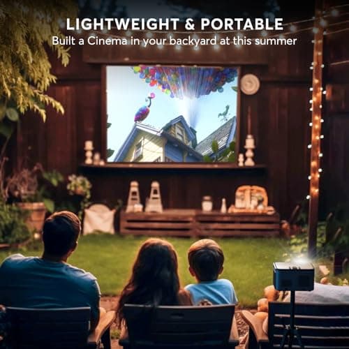 [2s Focus Remote] PANSEBA 4K Projector Native 1080P Outdoor Movie Projector, Bluetooth 5.2 Portable Mini Projector for Home Theater, Compatible with Smartphone/HDMI/USB/TV Stick 6
