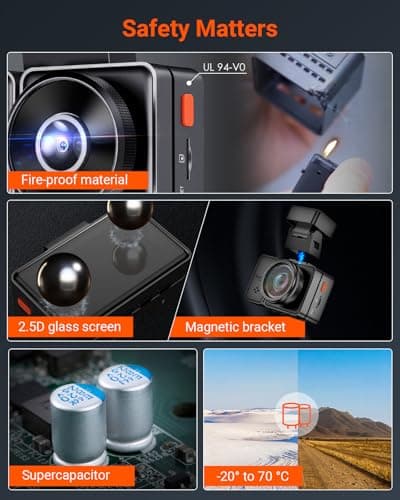 Vantrue E2 Dash Cam Front and Rear, 2.7K Upgrade Rear Cam, Dual STARVIS, 2.7K + 2.7K Dash Camera for Cars, Voice Control, WiFi, GPS, Night Vision, 24H Parking Mode, G-Sensor, 2.45" IPS, Support 512GB 9