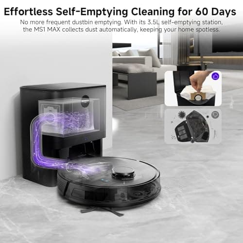 MONSGA Robot Vacuum and Mop Combo (Black) 5