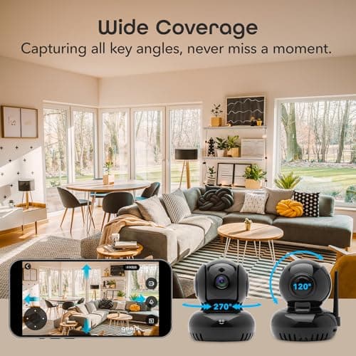 Geeni Sentinel 1080p Security Camera, 24/7 Live Streaming, Pan/Tilt/Zoom, Motion Detection, Night Vision, Two-Way Audio, Alexa & Google Assistant 6