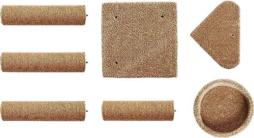 Amazon Basics Cat Tree - Multi-Level Climbing Activity Tower with Jute Rope Scratching Posts for Indoor Cats & Kittens, Medium (31.5"H), Beige 6