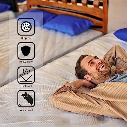 4 Mil Thick Plastic Mattress Bags for Moving Mattress Storage Bag Twin Size 2 Pack - Super Thick Heavy Duty Wrap Mattress Protector Long-Term Storage and Disposal 6