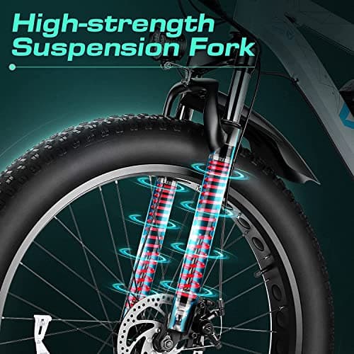 Vivi F26FUL Electric Bike Peak 1000W 26" x 4.0 Fat Tire Electric Bike with 48V 13Ah Removable Battery, 7Speed, Top 26Mph, Cruise Control, Up to 60 Miles for Commuting, Beach,Snow, UL2849 Certification 8