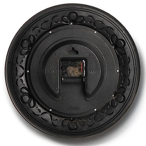 Pumtus Plastic Silent Wall Clock, 13 Inch Vintage Large Wall Clocks, Battery Operated Round Bathroom Clock, Non-Ticking Decorative Retro Analog Clocks for Living Room, Office, Kitchen, School 9