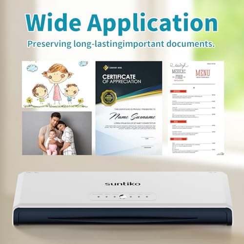 Laminator, A3 Laminator Machine, 4 Rollers Thermal Laminator, Quick Warm-Up, Fast Laminating Machine with 10 Laminating Pouches for Home Office School Use 8